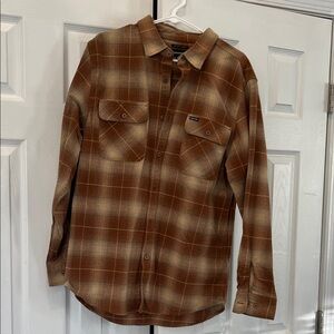 Brixton Tan Plaid Shirt